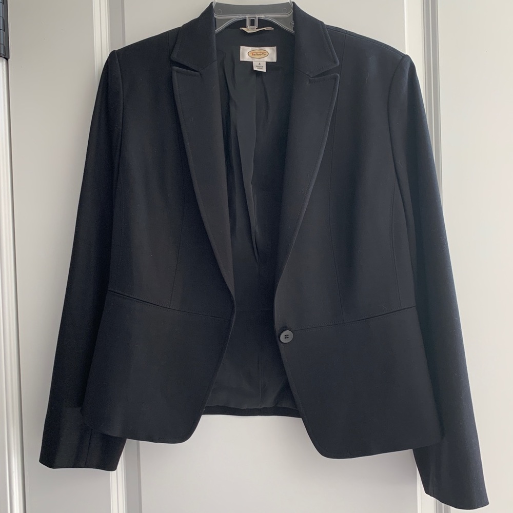 Talbots Size 4 Black Blazer (Single Button) - image 1